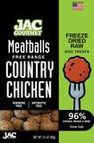 JAC Pet Nutrition Meatballs Free Range Country Chicken Grain-Free Freeze-Dried Raw Dog Treats