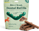 Woof Bite n' Brush Refill Sticks Adult Dental Dog Chew Treats