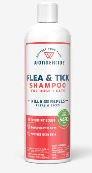 Flea & Tick Shampoo for Dogs + Cats with Natural Essential Oils