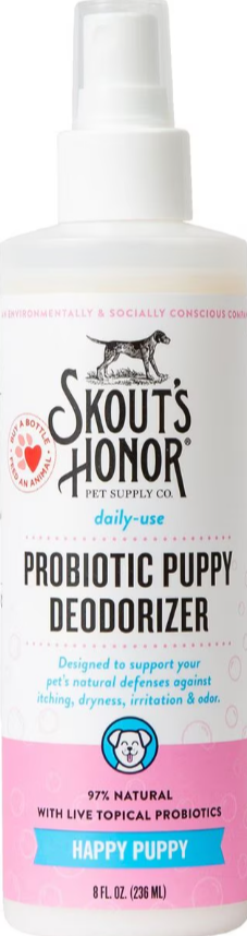 Skout's Honor Probiotic Daily Use Cat & Dog Deodorizing Spray, 8-fl oz bottle