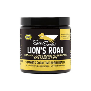 Super Snouts Lion's Roar Lion's Mane Mushroom Supplement for Dogs and Cats