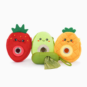 Fruit poop bag dispensers