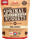 Primal Feline Pork Formula Nuggets Grain-Free Raw Freeze-Dried Food 5.5oz