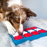 Outward Hound Dog Brick Interactive Treat Puzzle Dog Toy, Blue