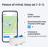Tractive GPS Tracker & Health Monitoring for Dogs - Market Leading Pet GPS Location Tracker, Wellness & Escape Alerts, Waterproof, Works with Any Collar
