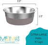 Messy Mutts Bowl Stainless Steel Dog Bowl with Non-Slip Removable Silicone Base