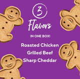 Buddy Biscuits Assorted Flavors Roasted Chicken, Grilled Beef, Sharp Cheddar Dog Treats, 16-oz box