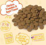 Charlee Bear Natural Bear Crunch Grain-Free Chicken, Pumpkin & Apple Dog Treats, 8-oz bag