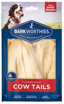 Barkworthies Cow Tails Dog Treats, 6-oz bag
