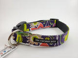 The Curious Pets Purple Floral Dog Collar