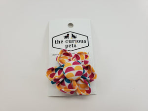 The Curious Pets Half Circles Pink Flower Bow