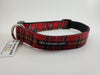 The Curious Pets Red Plaid Dog Collar