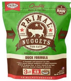 Primal Raw Frozen Feline Duck Formula Nuggets Food, 3-lb bag (Frozen Products for Local Delivery or In Store Pick Up Only)