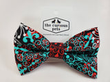The Curious Pets Black Plaid Bow Tie