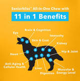 Vetnique Labs Seniorbliss Daily All-In-One Hickory Chicken Soft Chews Senior Dog Supplement