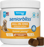 Vetnique Labs Seniorbliss Daily All-In-One Hickory Chicken Soft Chews Senior Dog Supplement