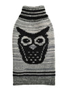 Growl Owl Grey Dog Sweater