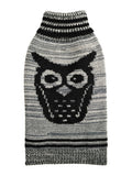 Growl Owl Grey Dog Sweater