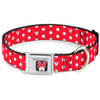 Seatbelt Buckle Collar - Minnie Mouse Polka Dot/Mini Silhouette Red/White