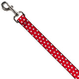 Dog Leash - Minnie Mouse Polka Dot/Mini Silhouette Red/White