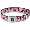Seatbelt Buckle Collar - Minnie Mouse Expressions Polka Dot Pink/White