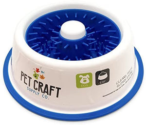 Pet Craft Teeth Cleaning Slow Feeding Dog Bowl