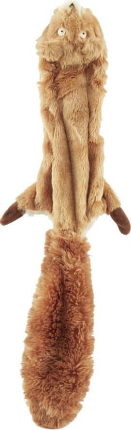 Skinneeez Crinklers Squirrel Stuffing-Free Squeaky Plush Dog Toy