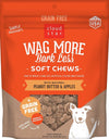 Cloud Star Wag More Bark Less Soft Chews with Peanut Butter & Apples Grain-Free Dog Treats, 5-oz bag